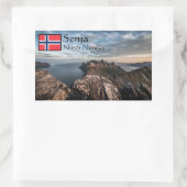 Küste Norwegens Rechteckiger Aufkleber (Tasche)