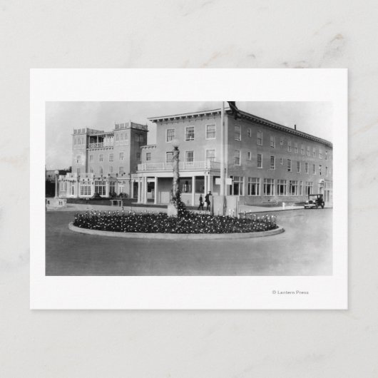 Küste, Oregon Blick aufs Hotel Seaside Foto Postkarte (Vorderseite)