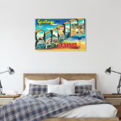 Küste, Oregon - Große Briefmarkenszenen 2 Leinwanddruck (Insitu (Schlafzimmer))