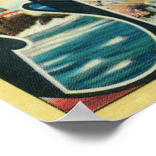 Küste, Oregon - Große Briefmarkenszenen 2 Poster (Ecke)