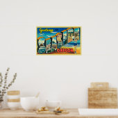 Küste, Oregon - Große Briefmarkenszenen 2 Poster (Küche)
