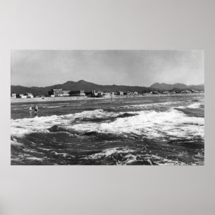 Küste, Oregon-Strand-Szene vom Wasser Photograp Poster