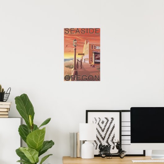 Küste, OregonAquarium-Ansicht Poster (Heimbüro)
