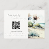 Küste Palm Beach Seascape Hochzeit QR Code UAWG Begleitkarte (Vorderseite)