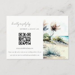 Küste Palm Beach Seascape Hochzeit QR Code UAWG Begleitkarte