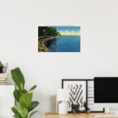 Küste, Pavillon und Schwimmer Poster (Heimbüro)