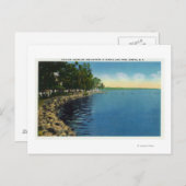 Küste, Pavillon und Schwimmer Postkarte (Vorne/Hinten)