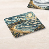 Küste Rechteckiger Pappuntersetzer (angewinkelt)