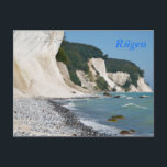 Küste Rugen Postkarte<br><div class="desc">Auf dieser Postkarte finden Sie die Chalk Klippen von Rügen,  Mecklenburg Vorpommern.

Die Karte hat eine Größe von 13, 9 cm x 10, 6 cm und ist auf 325 gsm Kartenvorrat mit glänzender Oberfläche aufgedruckt.</div>