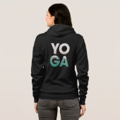 Küste Ruhe Yoga Beach Szene Hoodie (Schwarz voll)