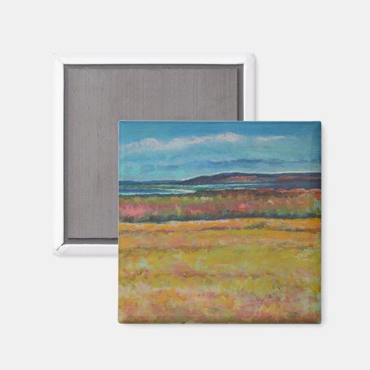 Küste Sanddünen bemalt Art Magnet (Vorderseite/Rückseite)