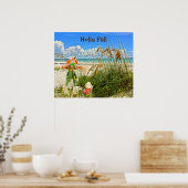 Küste Sanibel Island Florida Beach & Scarecrow Poster (Küche)