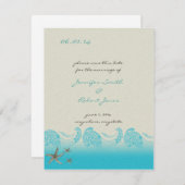 Küste Save the Date in Sand und Aqua (Vorne/Hinten)