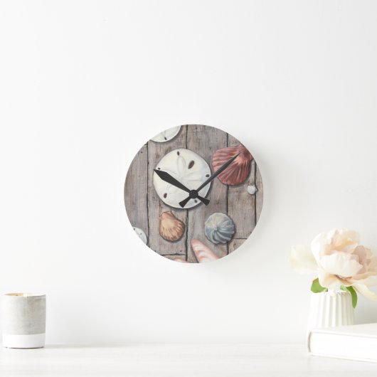 Küste-Schätze Runde Wanduhr (Zuhause)