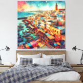 Küste Schönheit Asilah - Marokko Leinwanddruck (Insitu (Schlafzimmer))