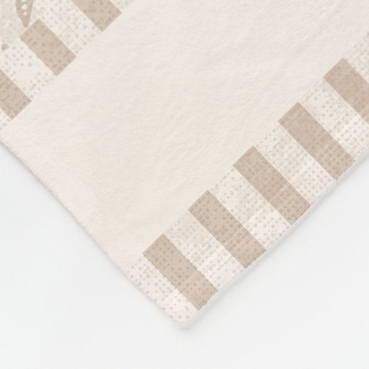 Küste Seashell Beige handGezeichnet Nautik Fleecedecke (Ecke)