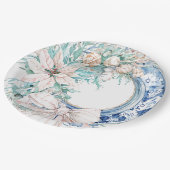 Küste Seashell-Bogen Weihnachtsschaden Pappteller (Schrägansicht)