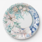 Küste Seashell-Bogen Weihnachtsschaden Pappteller (Vorderseite)