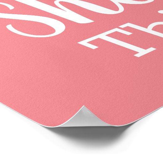 Küste Seashell Shore Die Korallen rosa Poster (Ecke)