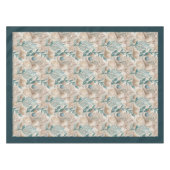 Küste Seashells Seesterne Pastellgrün Elfenbein Tischdecke (Vorderseite (Horizontal))