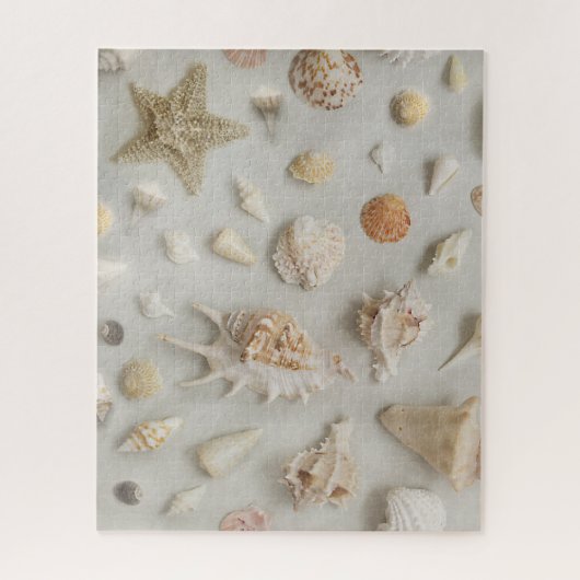 Küste Seashells Starfish Beach Beige Puzzle (Vertikal)
