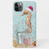 Küste Seepferd Santa mit ummantelten Geschenken Case-Mate iPhone Hülle (Rückseite)