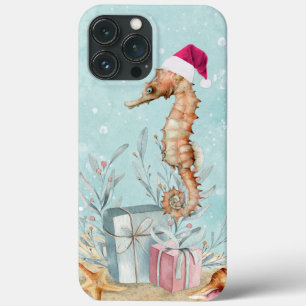 Küste Seepferd Santa mit ummantelten Geschenken Case-Mate iPhone Hülle