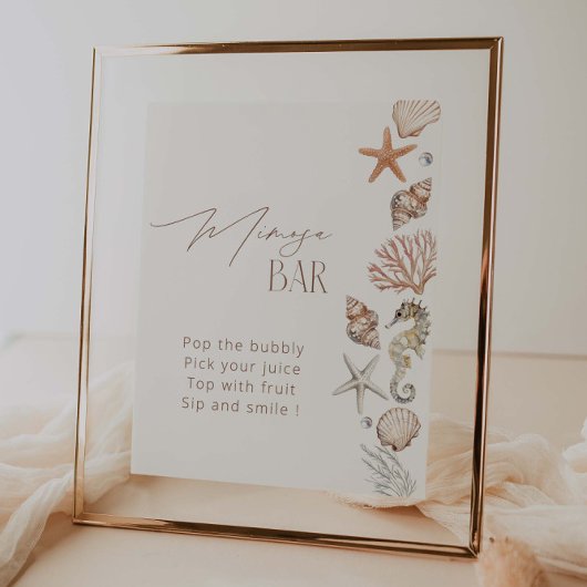 Küste SommerBridal Dusche Mimosa Bar Poster