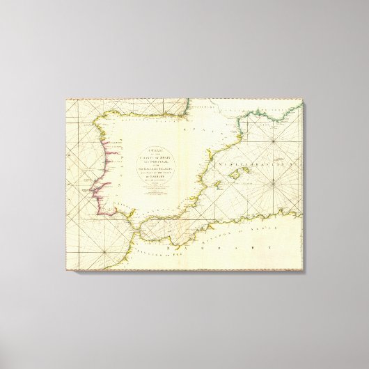 Küste Spanien, Portugal, Barbary Leinwanddruck (Vorderseite)