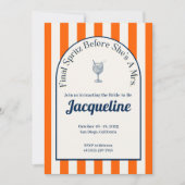 Küste Spritz Bachelorette, Einladung (Vorderseite)