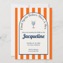 Küste Spritz Bachelorette, Einladung