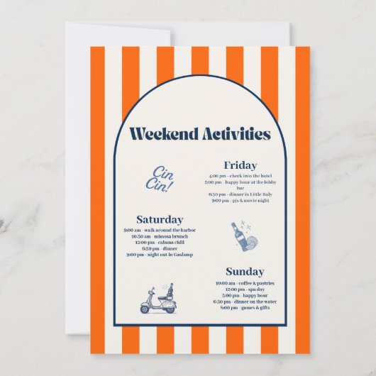 Küste Spritz Bachelorette, Einladung (Rückseite)