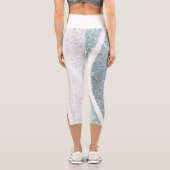 Küste/Strand abstrakte Wellen Capri Leggings (Rückseite)