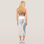 Küste/Strand abstrakte Wellen Capri Leggings (Rückseite)