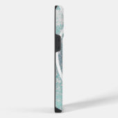 Küste/Strand abstrakte Wellen iPhone Hülle (Rechte Seite)