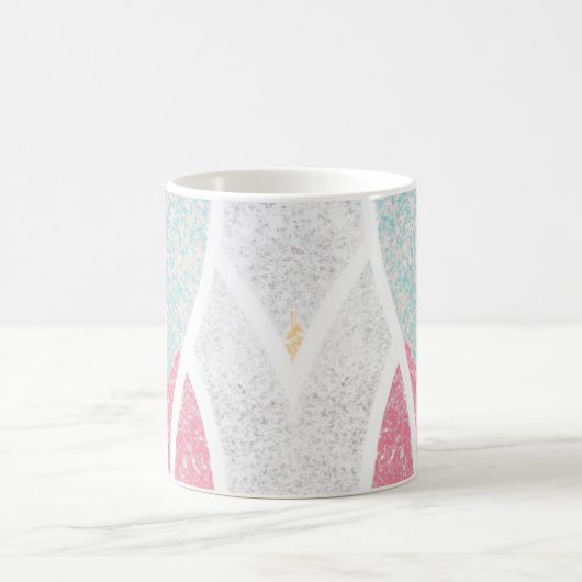 Küste/Strand abstrakte Wellen Kaffeetasse (Mittel)