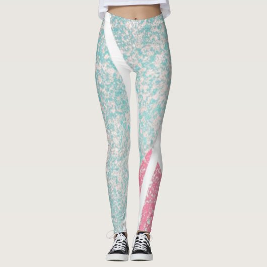 Küste/Strand abstrakte Wellen Leggings (Vorderseite)