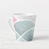 Küste/Strand abstrakte Wellen Milchtasse (Linke Ecke)