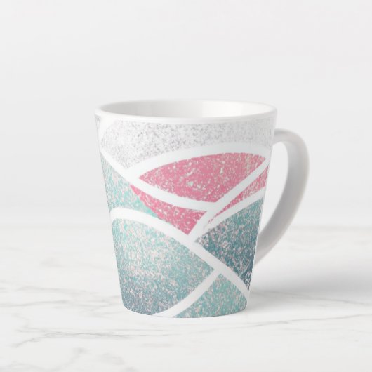 Küste/Strand abstrakte Wellen Milchtasse (Rechte Ecke)
