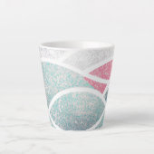 Küste/Strand abstrakte Wellen Milchtasse (Vorderseite)