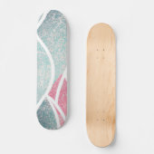 Küste/Strand abstrakte Wellen Skateboard (Vorderseite)