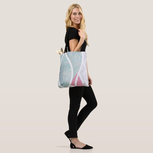 Küste/Strand abstrakte Wellen Tasche (Am Model)