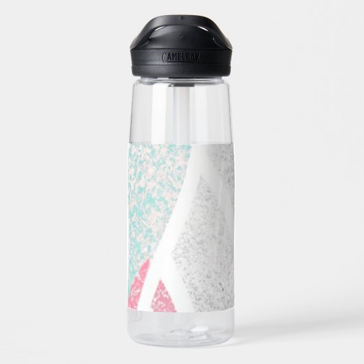 Küste/Strand abstrakte Wellen Trinkflasche (Rückseite)
