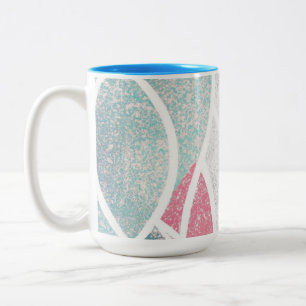 Küste/Strand abstrakte Wellen Zweifarbige Tasse