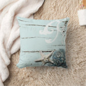 Küste Strand Meer Aqua Blue Seesterne Muscheln Kissen (Decke)