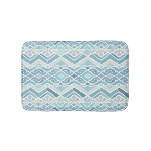 Küste/Strand/nautischer Blau Badematte (Vorderseite)