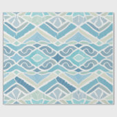 Küste/Strand/nautischer Blau Geschenkpapier (Flach)