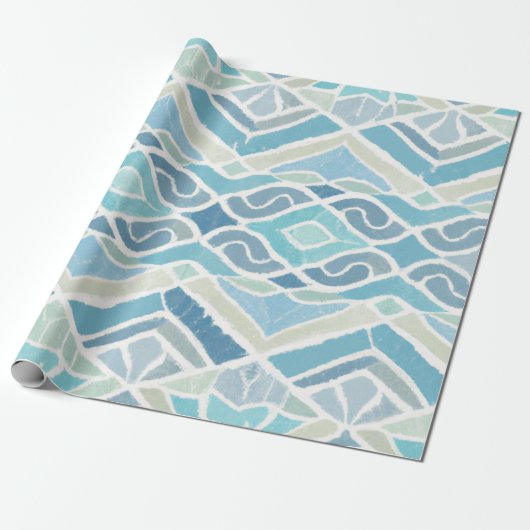 Küste/Strand/nautischer Blau Geschenkpapier (Ungerollt)