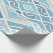 Küste/Strand/nautischer Blau Geschenkpapier (Ecke)