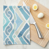 Küste/Strand/nautischer Blau Geschirrtuch (Viertel Falte)